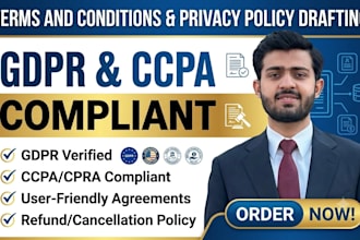do gdpr ccpa privacy policy, terms and conditions, cookie policy