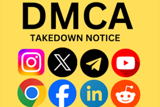 send dmca takedown notices to remove illegal, leaked, defaming content