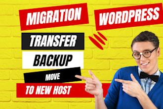 migrate, transfer, backup, move wordpress website to your new host