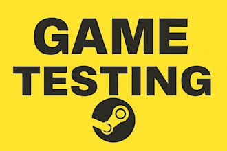 review, test and play your steam game or on  another platform