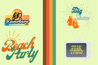 design professional 70s retro, vintage, groovy logo for you