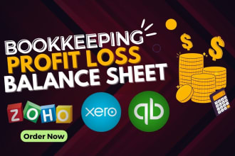 do setup, clean up, accounting and bookkeeping, quickbooks online, xero, wave