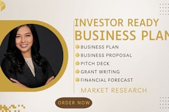 prepare an investor ready business plan for your startup
