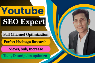 be your youtube SEO expert for first search ranking