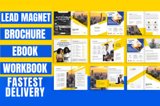 create professional PDF lead magnet, brochure, ebook, workbook design