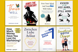 do minimalist book cover design, ebook cover or KDP