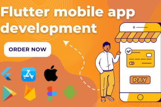 do flutter mobile app development with apis or firebase or custom flutter app