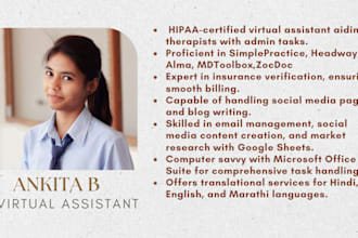 be your expert virtual assistant for administrative need