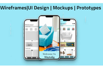 create UI UX design wireframes mockups prototypes for your mobile application