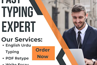 do english to urdu typing, formatting high quality and fast turnaround