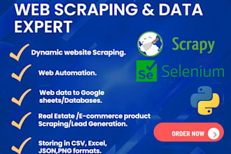 do web automation and data scraping using python selenium