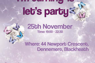 design your party invitation or flyer