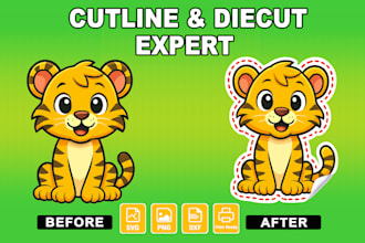 create cutlines, diecut lines ,die lines and cutcontour line for your artworks
