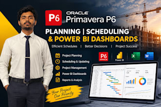 primavera p6 planning, scheduling and power bi dashboards