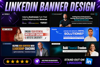 design a professional linkedin banner for your profile