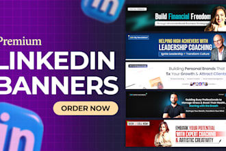 design premium and professional linkedin banner