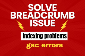 solve breadcrumb issue, google search console errors, indexing problems, gsc, ga