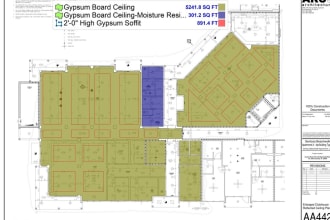 prepare estimates for buildings, drywall, concrete, mep and facade work