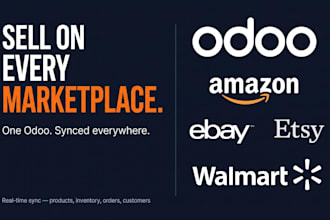 integrate odoo with amazon, ebay, walmart and noon