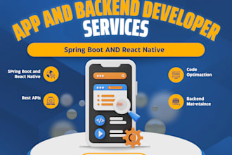 develop full stack developer spring boot and react native