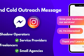 send cold marketing instagram dms for you, cold outreach dms