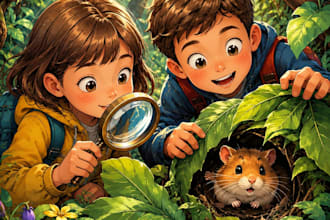 design 3d children book illustration and children story book illustration