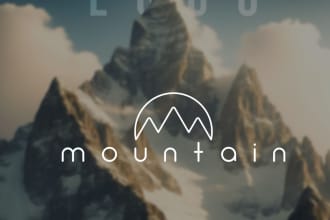 design a fantastic mountain logo in 14 hours
