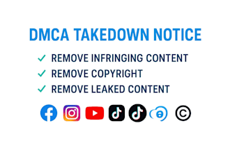 send dmca takedown notice to remove copyright infringement from google,insta,x