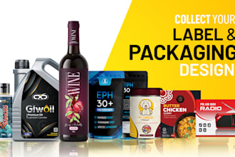 design impressive label, packaging pouch or box for your product