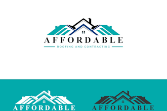 do modern professional roofing and contracting company logo