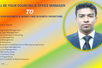 do supplier sourcing and manage office for you