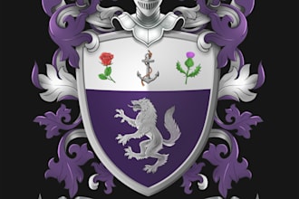 do professional unique coat of arms logo or any graphic design