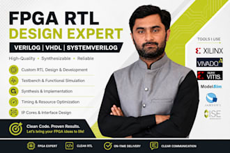 design and develop fpga rtl in verilog vhdl and systemverilog