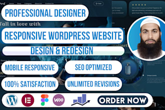 design clean and modern responsive wordpress website and SEO optimized