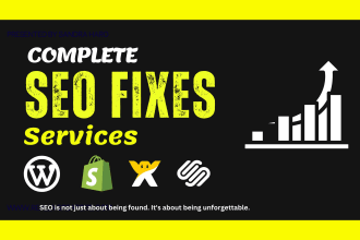 do technical onpage SEO fixes of wordpress , squarespace, shopify or wix