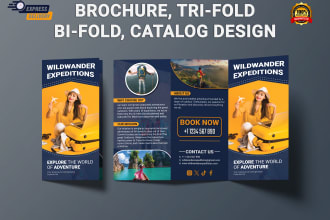 design flyer and trifold or bifold brochure