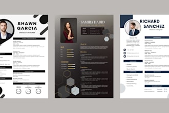 make modern professional design for your resume or CV