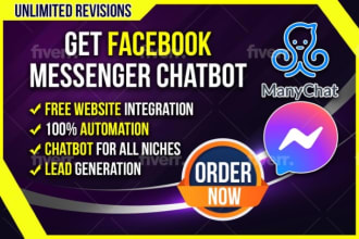 create  , instagram , messenger , facebook chatbot using ai manychat