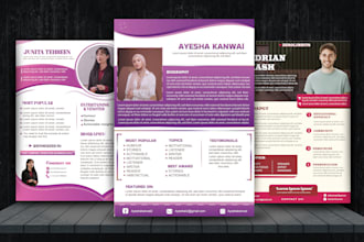 design clickable premium speaker, author, influencer sheet within 6 hours