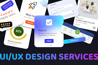 design modern mobile app UI in figma for ios and android