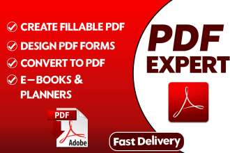 design and create fillable pdf, fillable forms