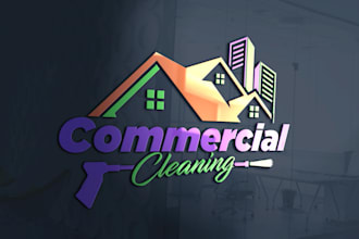 commercial home, house, cleaning washing, affordable hq logo expert designer