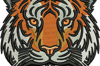 embroidery digitizing, logo, digitize image for embroidery in dst, pes, emb