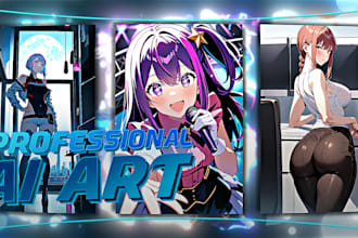 make anime ai art of anime waifus, anime character, nsfw, vtubers, fanarts