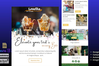 design visually stunning responsive mailchimp HTML email template