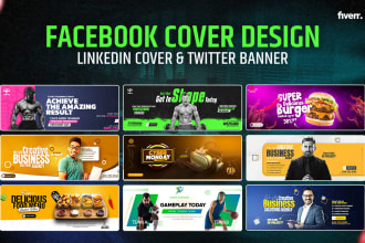design facebook cover, youtube banner or social media header