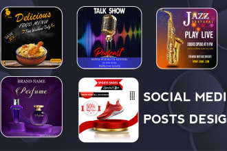 design insta post, timeline cover, urgent flyer, name card, posters