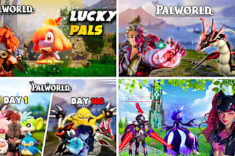 create custom palworld thumbnails for your youtube videos