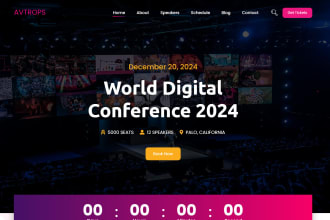 design a one page website with wordpress