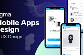 design mobile app, UI UX mockup, and prototype with figma